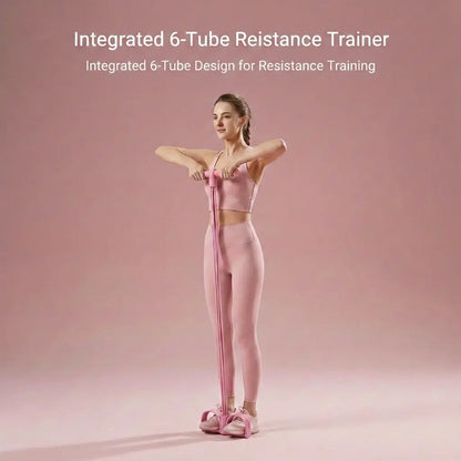 Multifunction Home Fitness Resistance Training Set with Resistance Trainer, Thigh Trainer & Weighted Jump Rope