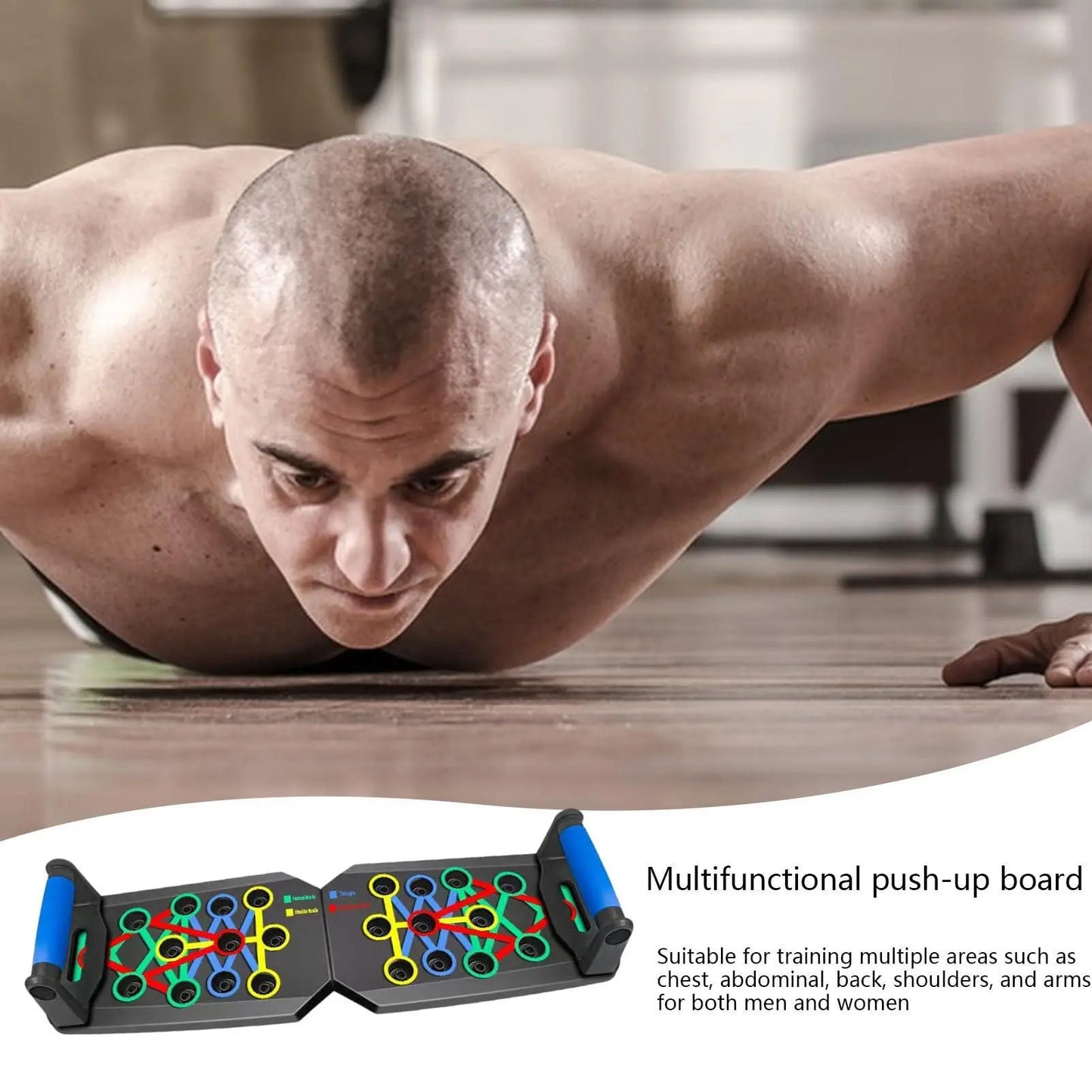 Push-Up Fitness Stands and Board for Pectoral and Abdominal Training - Versatile Indoor Fitness Equipment for Campus, Workplace, Travel, and Gym Use