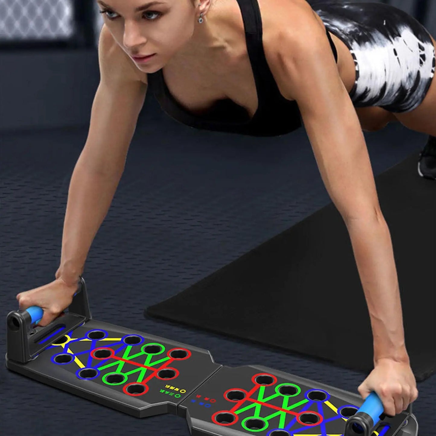 Push-Up Fitness Stands and Board for Pectoral and Abdominal Training - Versatile Indoor Fitness Equipment for Campus, Workplace, Travel, and Gym Use