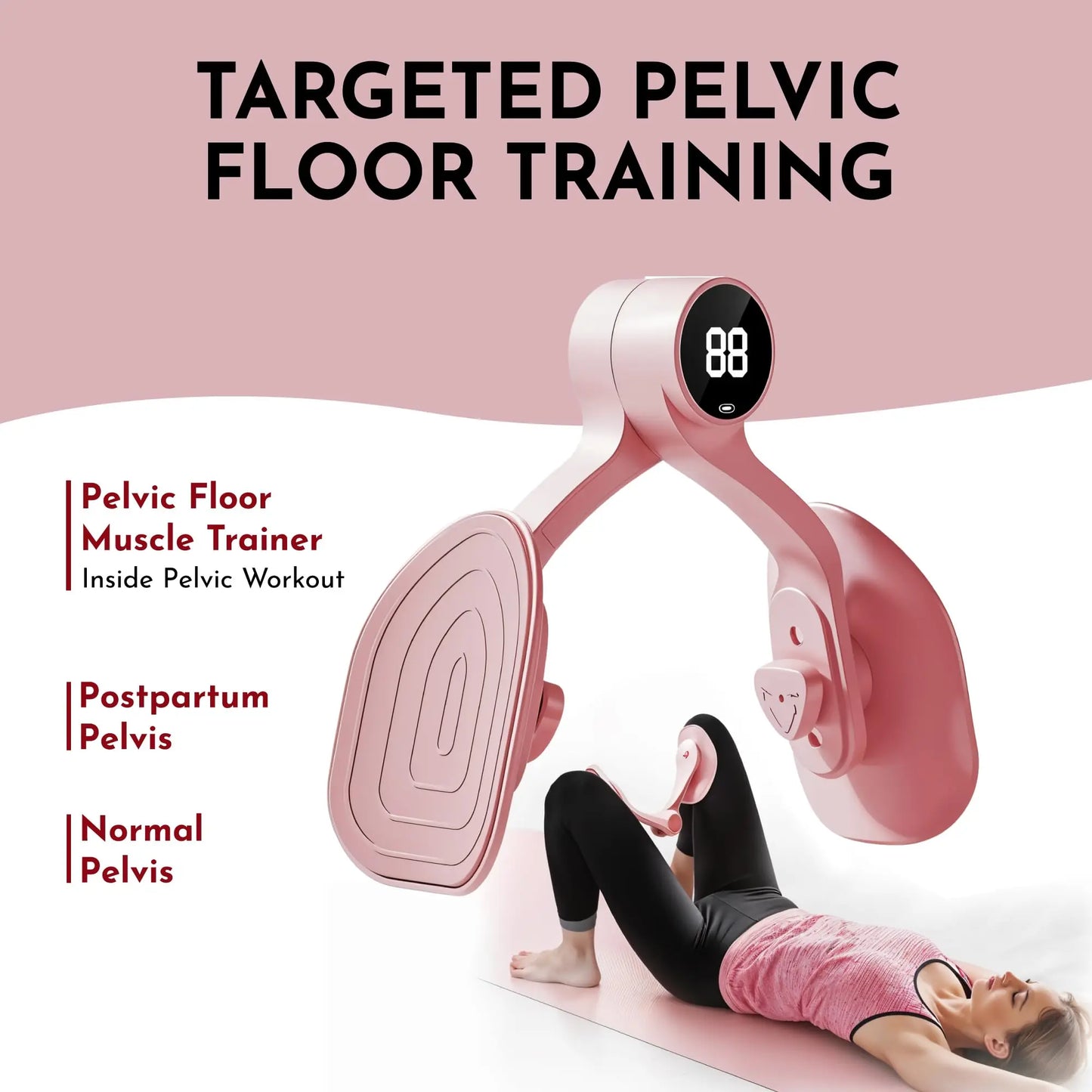 Pelvic Floor Muscle Training and Repair Device - Pelvic Floor Thigh Exercise Device - Portable Kegel System Strengthening Exerciser for Men Women Inner Outer Muscle - Hip Abductor Master Trainer & Leg Workout Equipment for Home Fitness