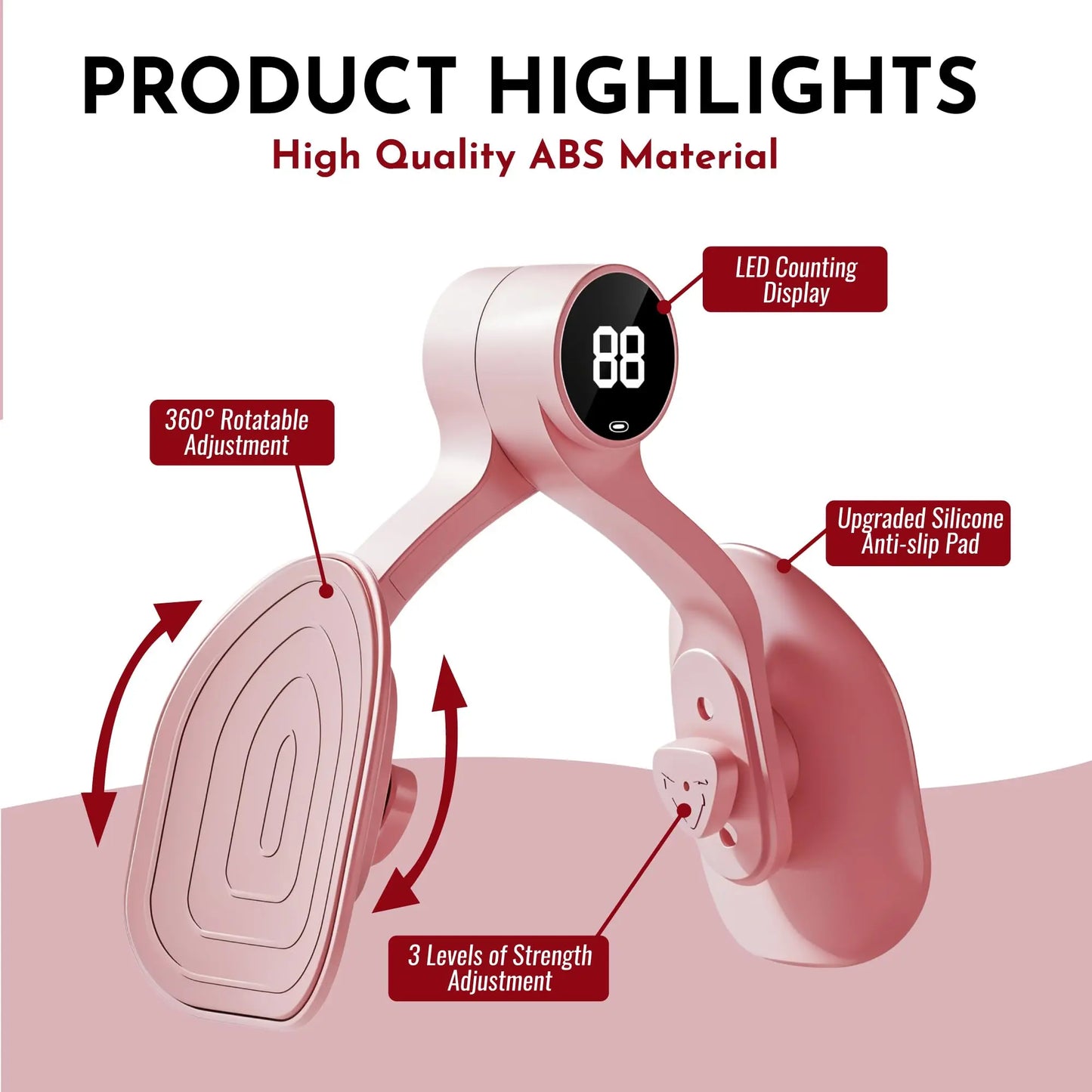 Pelvic Floor Muscle Training and Repair Device - Pelvic Floor Thigh Exercise Device - Portable Kegel System Strengthening Exerciser for Men Women Inner Outer Muscle - Hip Abductor Master Trainer & Leg Workout Equipment for Home Fitness