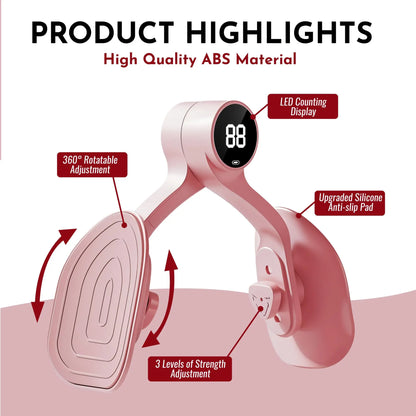Pelvic Floor Muscle Training and Repair Device - Pelvic Floor Thigh Exercise Device - Portable Kegel System Strengthening Exerciser for Men Women Inner Outer Muscle - Hip Abductor Master Trainer & Leg Workout Equipment for Home Fitness