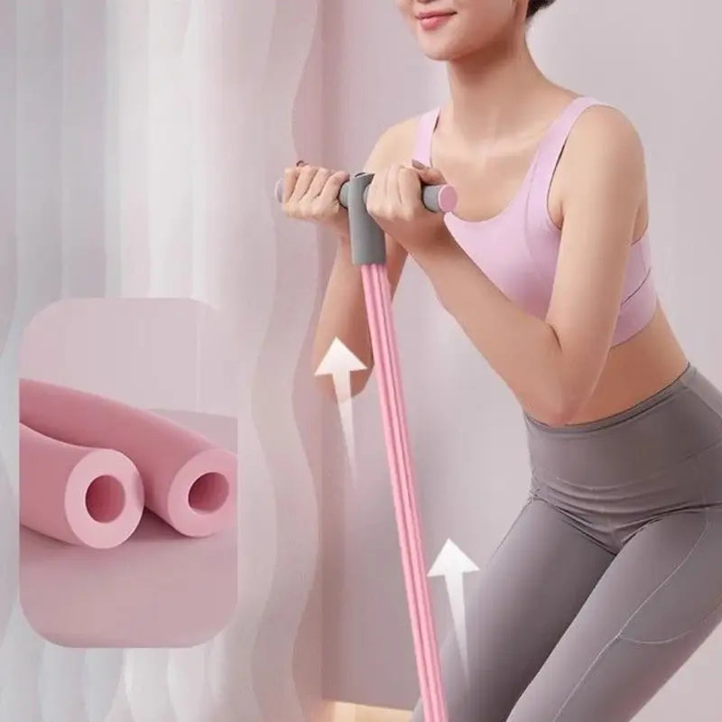 Multifunctional Resistance Band with Foot Pedal for Chest and Leg Exercises