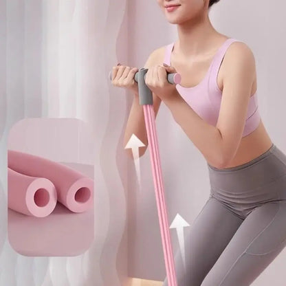 Multifunctional Resistance Band with Foot Pedal for Chest and Leg Exercises